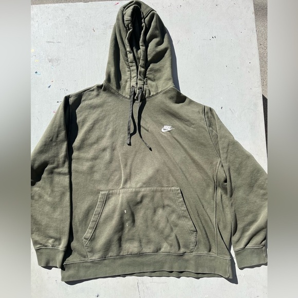 Nike Other - Men's Nike Hoodie Green Swish Logo 2XL Pocket Pullover Cotton Streetwear Active